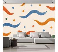 Papel Pintado Patrón De Onda Abstracto Efecto 3D Textura De Lunares Coloridos - Beige Claro - Fotomurales Pared Decorativos Murales Fotográfico Decoración De Paredes (150 × 105 Cm)