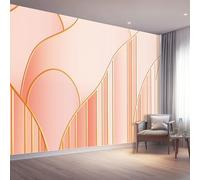 Papel pintado Pauta, 400 x 280 cm Estilo De Elegancia Moderna Papel tapiz fotográfico personalizado no tejido para sala de estar, decoración de pared para habitación de niños Rosa
