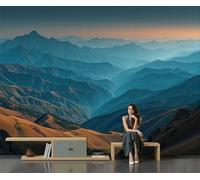 Papel Pintado Pintura Paisaje Montaña Papel De Pared, Decoracion Salon Dormitorio Paisaje Natural Murales Póster Moderno Fotomurales Decorativos Pared, 450 X 315 Cm