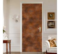Papel Pintado Puerta Óxido marrón Vinilos Autoadhesivo Puerta Pegatina Pared Murales Póster para Cocina Sala de Baño Hogar Arte Decorativos 77x200 cm