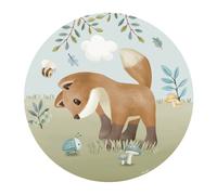 Papel pintado redondo de tejido no tejido Forest Friends Ø 100 cm | Little Dutch