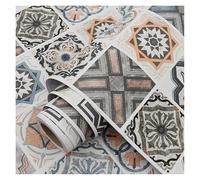 Papel pintado resistente a la grasa 40 cm a prueba de aceite muebles cocina pegatinas pared autoadhesivo Papel De parede azulejo baño 3D impermeable(40cmX1m)