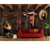 Papel Pintado Retro Nostálgico Tablero De Madera Letras Pintadas A Mano Música Bar Té De La Tarde Merienda Bebida Tienda Fondo Pared Restaurante Occidental Papel Pintado Café Mural,3D,250x175cm