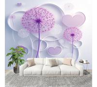 Papel Pintado Salón Dormitorio DiseñO Simple de Diente de LeóN - Fotomurales Pared Tejido No Tejido Decorativos Murales Blanco Fotográfico Moderno Decoración de Paredes (200x140 cm)