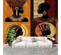 Papel Pintado Salón Dormitorio Temas Culturales Tradicionales Africanos - Fotomurales Pared Tejido No Tejido Decorativos Murales Amarillo Fotográfico Moderno Decoración de Paredes (400x280 cm)