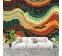 Papel Pintado Salón Dormitorio Visual Kei Abstracto LíNeas Onduladas - Fotomurales Pared Tejido No Tejido Decorativos Murales Vistoso Fotográfico Moderno Decoración de Paredes (350x256 cm)