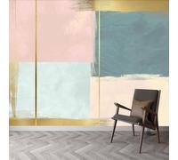 Papel pintado Shabby Chic con rayas de bloques de color, mural de pared decorativo a la moda, papel pintado fotográfico, 250 x 175 cm (ancho x alto) papel pintado mural mural de pared para sala de