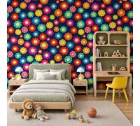 Papel Pintado Sin Costuras Floral Pared 3D Papel Tapiz - Vintage Floral Murales Tapiz Fotomural para Sala Cuarto Oficina Salón Tv Fondo Pared Dormitorio Decoración, Vistoso