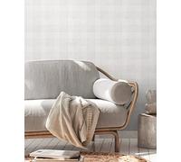 Papel pintado sostenible a cuadros gris, 10,05 x 0,53 m, fabricado en Alemania