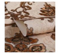 Papel Pintado Textura Tela Rollo de papel tapiz 3D PVC grueso con relieve for decoración paredes, ideal for sala estar y dormitorio(Color-17,0. 53x2m)