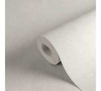 Papel pintado Uni Con Óptica de Textil Y Estructura En Matter - Gris, Gris Claro