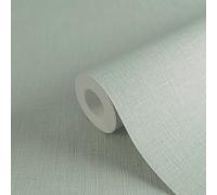 Papel Pintado Uni En Textiloptik - Verde, Turquesa, Azul