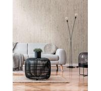 Papel Pintado Uni Estructurado Ligeramente Brillante - Gris, Beige, Plata