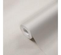 Papel Pintado Uni Gris Claro Con Estructura De Lino, Moteado - GRIS