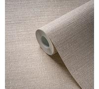 Papel Pintado Uni Levemente Estructurado En Textura Textil - Beige, Crema