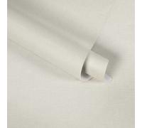 Papel Pintado Vellón Liso con Aspecto Lino - Blanco