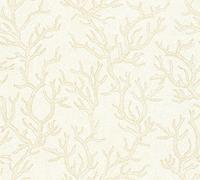 Papel pintado Versace Papel Pintado De Diseño Papel pintado tejido no tejido 10.05 m x 0.70 m Beige Oro Crema Fabricado en Alemania 344971 34497-1