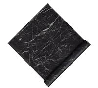 Papel Pintado Veteado Despegar y Pegar en PVC Impermeable Negro de 40x300 Cm para Uso en el Hogar y la Oficina