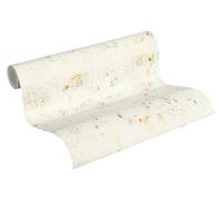 Papel Pintado Vintage Blooming Papel pintado tejido no tejido 10.05 m x 0.53 m Blanco Oro Fabricado en Alemania de A.S. Création 230775 2307-75
