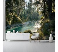 Papel Pintado Vistoso - Papel Pintado Panorámico 350 x 256 cm, Naturaleza Río Rocas Gigante Foto Mural Decoración Del Hogar Para Sala dormitorio comedor oficina