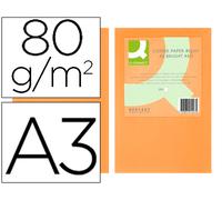 Papel Q-Connect Din A3 Color 80Gr Naranja Neón (500 Hojas)