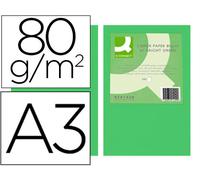 PAPEL COLOR Q-CONNECT DIN A3 80GR VERDE INTENSO PAQUETE DE 500 HOJAS
