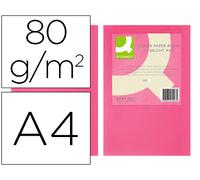 Q-Connect - Papel Color Din A4 80Gr Rosa Paquete De 500 Hojas