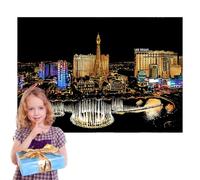 Papel rascador negro para niños - Hojas artísticas para rascar monumentos de la ciudad, juego de papel rascador creativo | Manualidades De Bricolaje, Tablero De Dibujo, Bloques De Doodle, Regalo Com