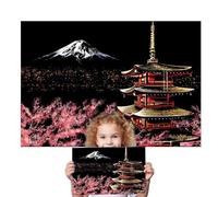 Papel rascador negro para niños - Hojas artísticas para rascar monumentos de la ciudad, juego de papel rascador creativo | Manualidades De Bricolaje, Tablero De Dibujo, Bloques De Doodle, Regalo Com