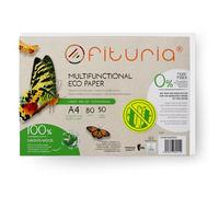 Papel Reciclado A4 de 80gr, 50 Folios 100% Fabricado con Papel Reciclado, Paquete de Papel Reciclado de Hojas DIN A4, Color Natural Apto para Impresora Laser e Inkjet - Ofituria (50 hojas)