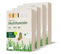 Papel Reciclado, Papel din A4, Paquete de Folios A4 80gr, Papel para Fotocopias e Impresora, 250 Folios A4 100% Fabricado con Papel Reciclado · SIDI (4 paquetes)
