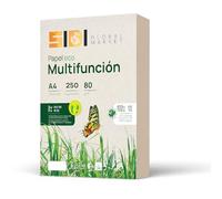 Papel Reciclado, Papel din A4, Paquete de Folios A4 80gr, Papel para Fotocopias e Impresora, 250 Folios A4 100% Fabricado con Papel Reciclado · SIDI (1 paquete)