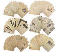 Papel Scrapbooking Vintage 180 Hojas 6 Modelos, Bullet Journal Accesorios para Álbum de Recortes, Diario DIY Regalo Suministros Decoración Estética Habitación