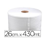Papel secamanos industrial 26 cms de ancho x 400 mts aprox diametro 33,5 cm para el dispensador 46826