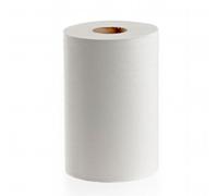 Papel secamanos para dispensador mini-mecha, liso, pasta, dos capas (paquete de 12 uds)