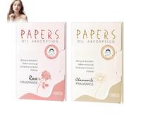 Papel Secante De Aceite Facial Natural 200PCS, Manzanilla Y Rosa, Para Hombres Y Mujeres, Sin Perfume, Sin Aceite, Adecuado Para El Cuidado De La Piel Antes Y Después Del Maquillaje