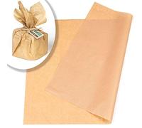 Papel seda kraft A3,fino, 60 hojas, para envolver regalos, manualidades, papel manila marrón crema claro.