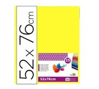 Papel seda liderpapel amarillo 52x76 cm 18 gr -paquete de 25 hojas - SE25