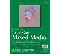 Papel Strathmore para t cnica mixta en tonos grises, 23 x 30 cm, 15 hojas