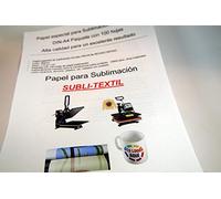 Papel sublimación Subliplus DIN A-4. 100 Hojas tamaño DIN-A4. Nueva formulación mejorada de coating desde Dic/2022. Compatible con impresoras de sublimación EPSON, SAWGRASS, RICOH, BROTHER