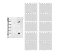 Papel suelto para la escuela PVC transparente cubierta anillo de 13 cm | Hojas sueltas Cuaderno De Relleno Papel 10 Hojas,Colección Manualidades Para Viaje Arte Fiesta Cumpleaños Viaje por Carretera
