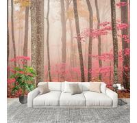 Papel Tapiz 300x210cm Hojas CaíDas De Plantas jungleales Decoración De Pared Sala Cuarto Oficina Salón De Color Claro Fotomural limpiable - Mural de Papel Pintado