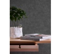 Papel Tapiz Antracita Con Efecto Pizarra Y Textura Lavable - Gris