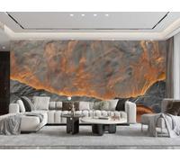 Papel Tapiz, Arte Dorado Moderno, Pintura En Relieve De Roca Negra, TV, Sofá, Fondo, Pared, Dormitorio, Sala De Estar, Mural De Estudio,3D,250x175cm
