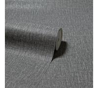 Tela De Yute Texturizada Lisa - Gris Oscuro 295000 - Papel Tapiz Arthouse