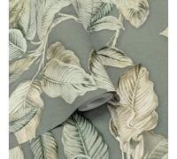 Rasch 571462 Papel Tapiz Boho Hoja De Palma Azul Verde Tono Tiza