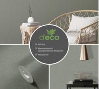 Papel Tapiz Brillante Con Patrón De Puntos Fino Libre De PVC - Verde, Dorado