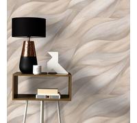 Erismann Informal Elegante Onda Papel Pintado Relieve Abstracto Vinilo Natural