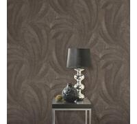 Papel Tapiz Chocolate Marrón Con Hojas Erismann 1047647 Pared Destacada