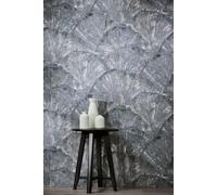 Papel Tapiz Con Diseño Estructurado De Ventilador Y Diseño Expresivo - Azul, G